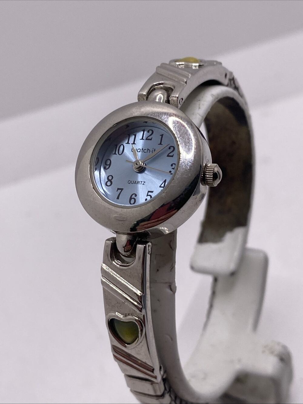 Vintage Watch It Green Hearts Watch New Battery
